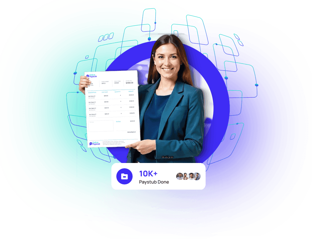 Online paystub generator illustration